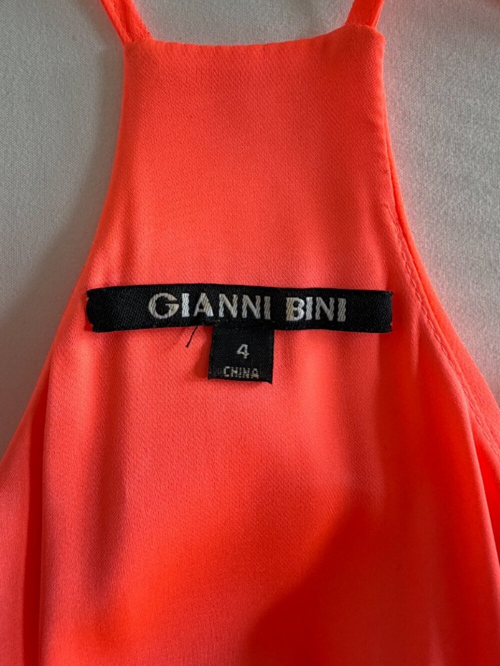 GIANNI BINI Neon Orange Strappy Long Maxi Dress Small - Picture 9 of 10